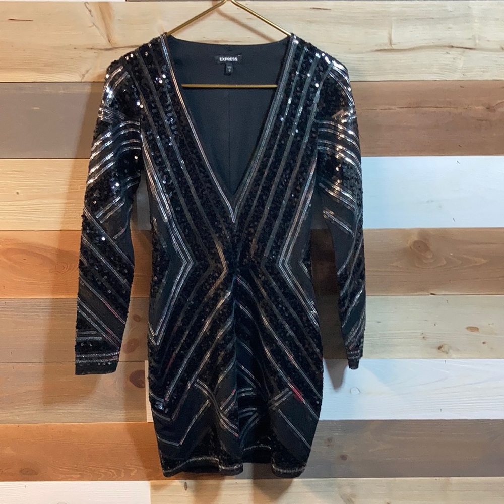 Express sequin dress size small